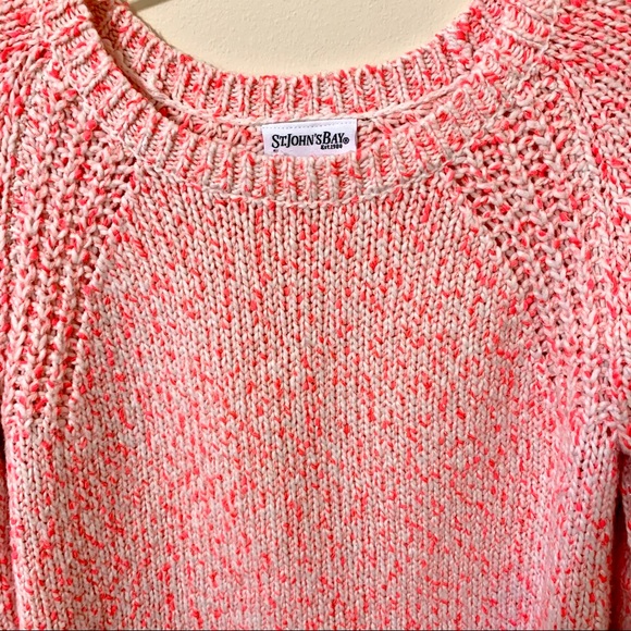 St. John’s Bay Sweater - Pink/White/Metallic Gold - Picture 3 of 9